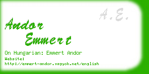 andor emmert business card